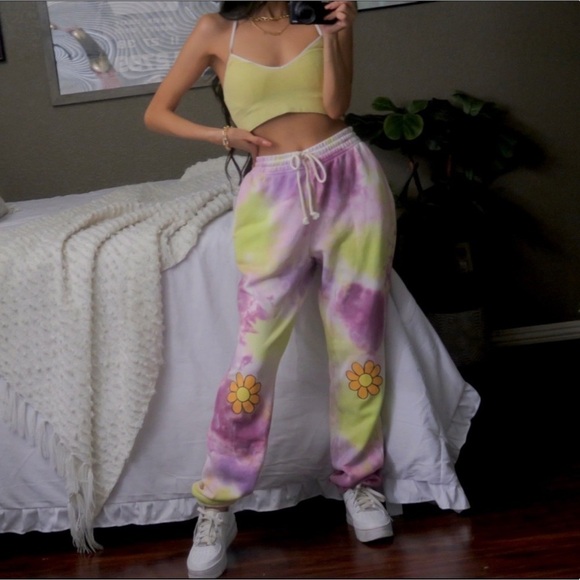 Urban Outfitters Flower Power Out From Under Tie Dye Sweatpants XS - Picture 2 of 15
